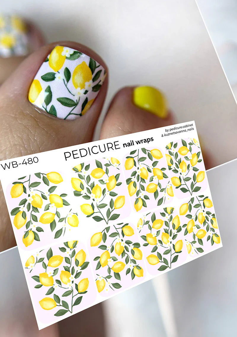 Wraps Pédicure Citrons Format Large – WB-480