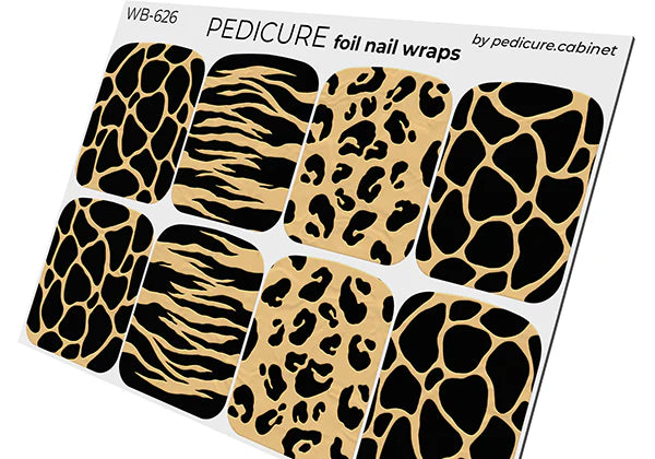 Wraps Pédicure Animal Effet Métallisé Format Large – WB-626