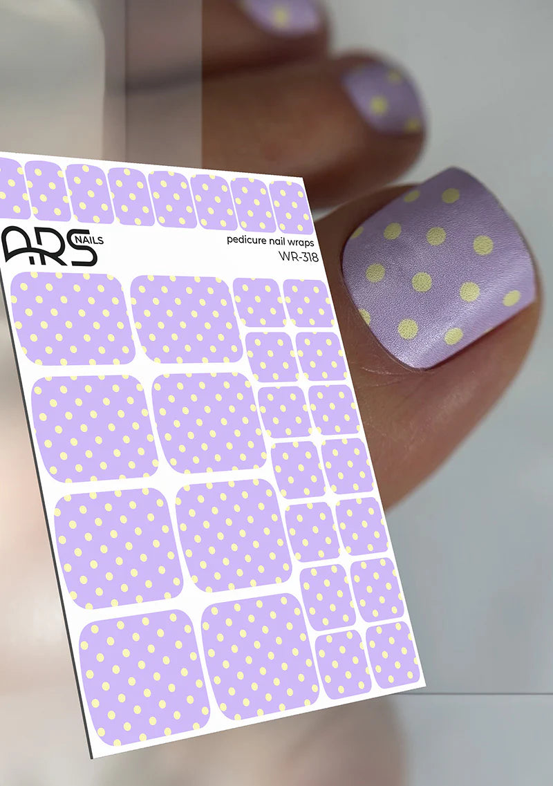 Wraps Pédicure Pois Jaune – WR-318