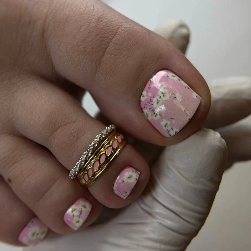 Wraps Pédicure Fleur de Cerisier Dégradé Rose – WR-437
