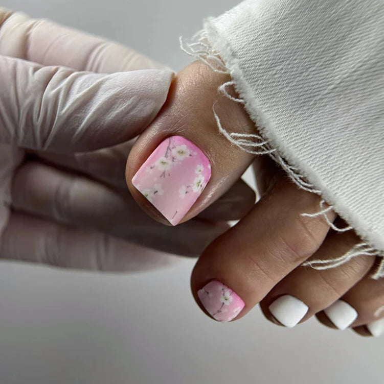Wraps Pédicure Fleur de Cerisier Dégradé Rose – WR-437