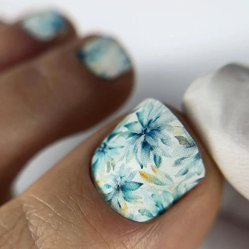 Wraps Pédicure Fleurs Bleues – WR-570