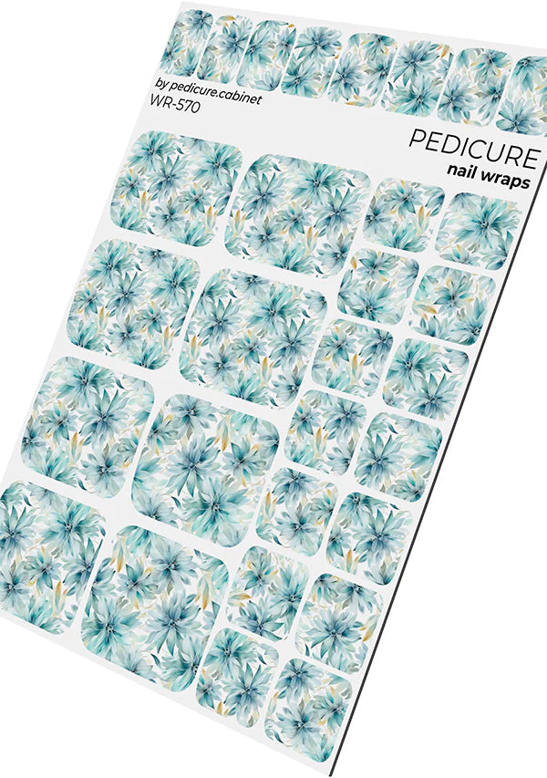 Wraps Pédicure Fleurs Bleues – WR-570