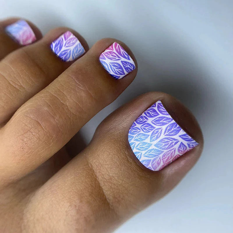 Wraps Pédicure Feuilles Pastel – WR-701