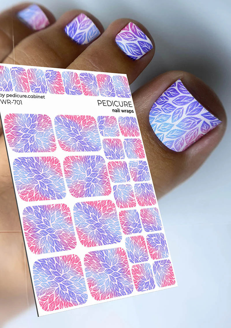 Wraps Pédicure Feuilles Pastel – WR-701
