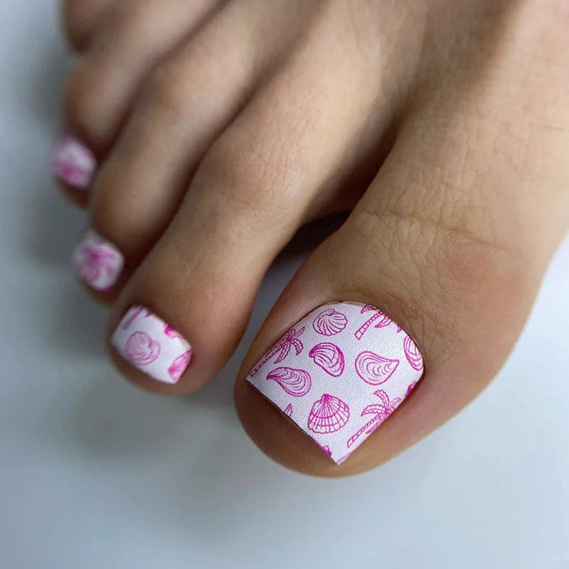 Wraps Pédicure Coquillages Roses  – WR-762