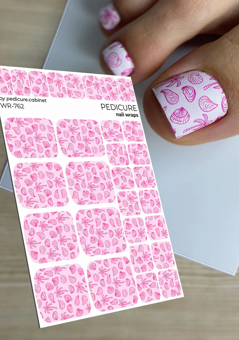 Wraps Pédicure Coquillages Roses  – WR-762