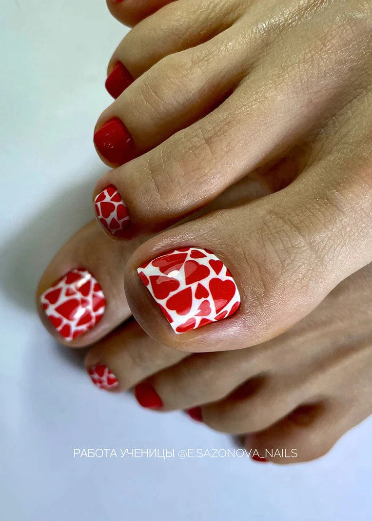 Wraps Pédicure Cœurs Rouges – WR-847