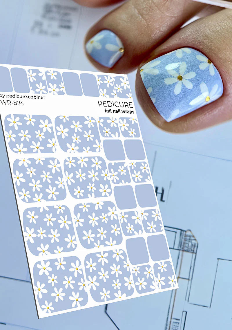 Wraps Pédicure Marguerites Bleues – WR-874