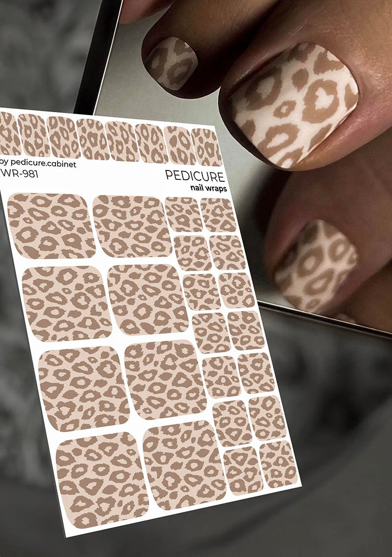 Wraps Pédicure Léopard Beige Monochrome – WR-981