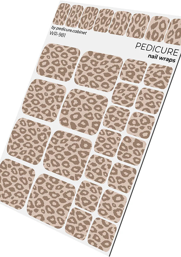 Wraps Pédicure Léopard Beige Monochrome – WR-981